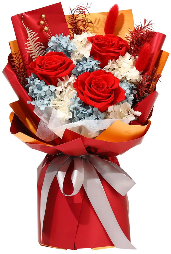 Jtoder Forever Flowers for Delivery, Preserved Flower Bouquets, Long Lasting Red Roses,