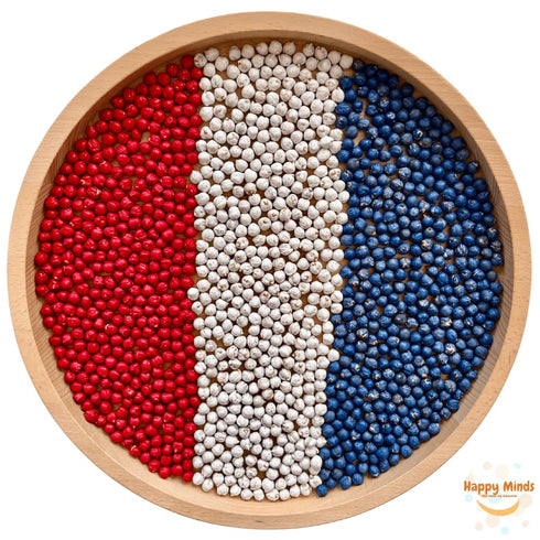 Happy Minds (4 4th Patriotic Sensory Bin Filler cups) | Red, White, and Blue Chickpeas | of July Sensory Play |