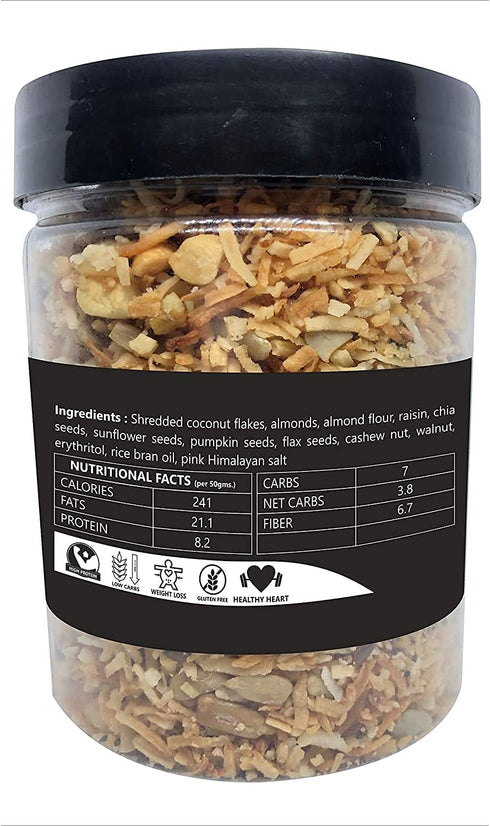 Astha 250 Leanbeing Keto Granola Coconut Mocha Crunch G | Low Carb Cereal, Gluten & Grain Free- Low Fat, High Protein