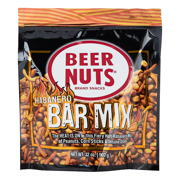 BEER NUTS Habanero Hot Bar Mix - Party Size Fiery Snack Food