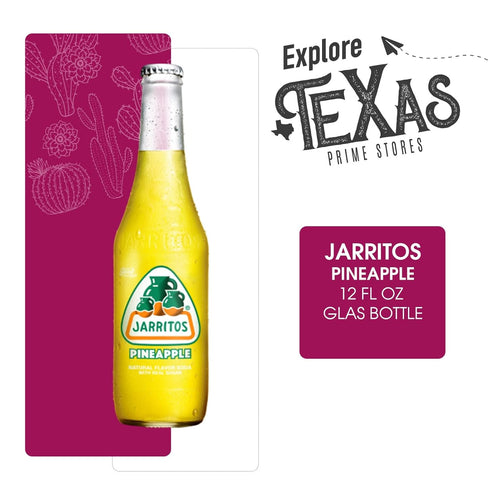 12-Pack 12 oz 100% Jarritos of Pineapple Mexican Soft Drink Glass Bottle fl Made with Natural Sugar
