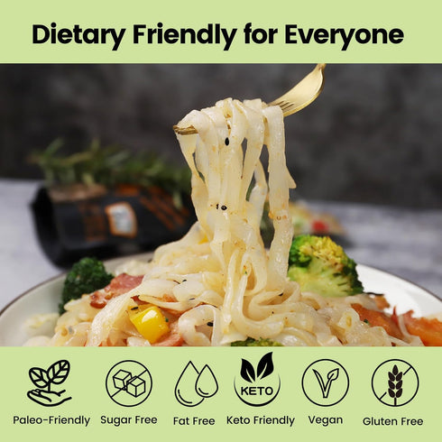 Pack Hethstia Konjac Shirataki Fettuccine Noodles & High-Protein Ramen Variety Keto, Vegan, Gluten-Free, Low-Carb Meal
