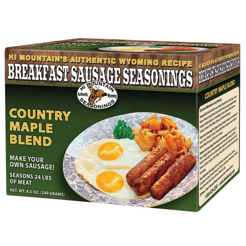 Hi Mountain Seasonings Breakfast Sausage Seasoning Mix | Country Maple | Seasons 24 lbs of Meat