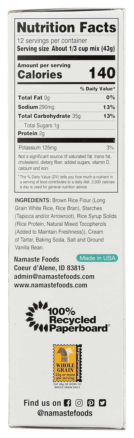 21 oz (Pack 6) Namaste Foods Gluten Free Waffle & Pancake Mix