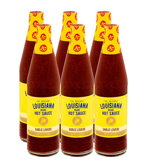 "LOUISIANA" Brand Louisiana Brand Hot Sauce, Garlic Lovers Hot Sauce, 6 FL OZ Glass
