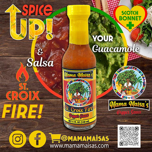 MAMA MAISA'S PEPPER SAUCE 5 oz Mama Maisa's Scotch Bonnet Pepper Sauce, Caribbean Curry Hot Sauce with Mustard & Sweet