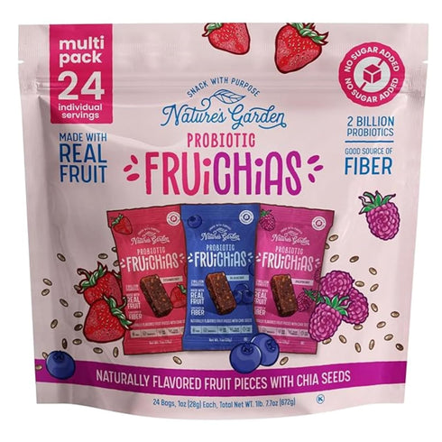 Nature's Garden Probiotic Fruichias Variety Pack - 24 Pack x 1oz, Probiotic