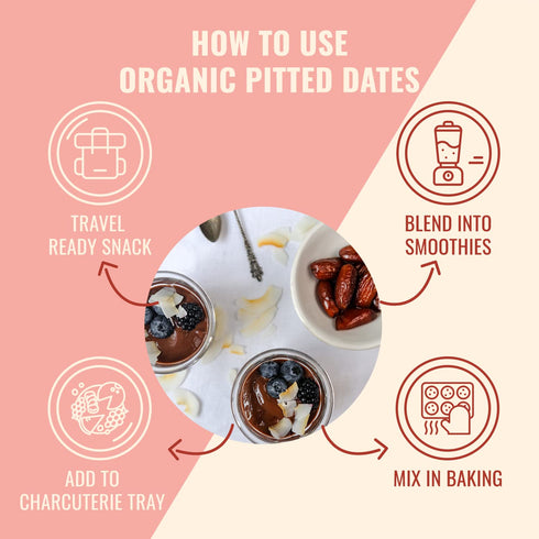 48oz (3 lbs) ORGANIC Pitted Dates (Deglet Nour) - Sunny Fruit Bulk Bag | NO Added Sugars, Sulfurs or Preservatives |