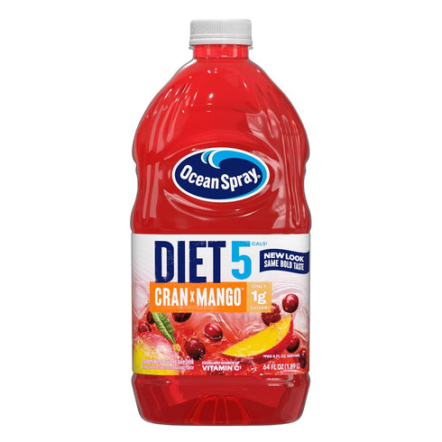 Ocean Spray Diet Cranberry Mango Juice Drink, 64 FL Oz Bottle (Pack