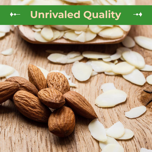 2 Lb. Sincerely Nuts Raw Blanched Sliced Almonds | Bag | Delicious Guilt Free Snack | Low Calorie, Vegan, Gluten Free |