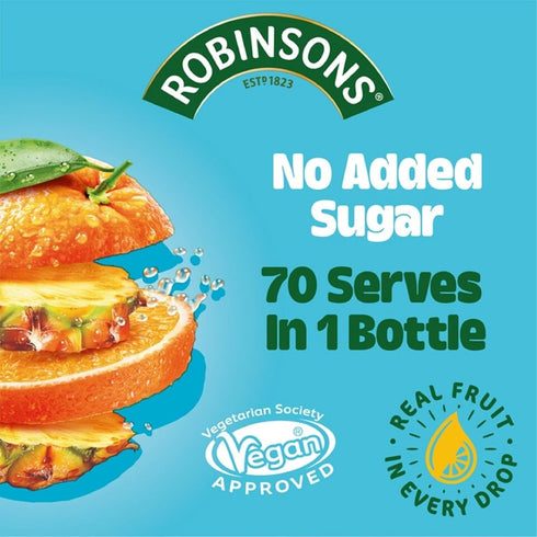 Robinsons 1750Ml Double Strength Orange & Pineapple Fruit Squash No Added Sugar