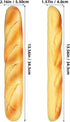 2pcs 13. 6" DOITOOL Artificial Baguette, Realistic Fake Bread Loaf for Kitchen Decoration, Soft Pu Simulation Food