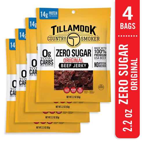 Tillamook Country Smoker Pack 4) 10 Keto Friendly Zero Sugar Beef Jerky (Original, of and Smoked Sausages (Original