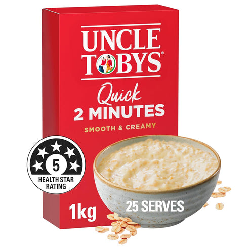 UNCLE TOBYS 2 1kg Quick Minute Oats