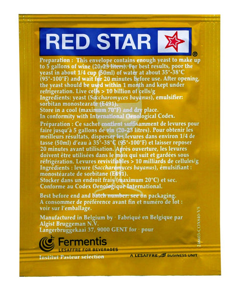 11 Packs Red Star Premier Blanc Wine Yeast, 5 Grams