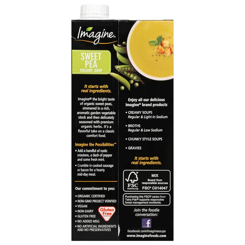 32 oz Imagine Organic Creamy Sweet Pea Soup