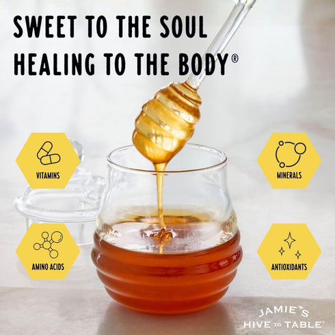 Set 36 Oz, Pack 3 100% Jamie's Hive to Table Infused Honey Gift Hot, Lemon, and Cinnamon Flavors, of Squeeze Bottles
