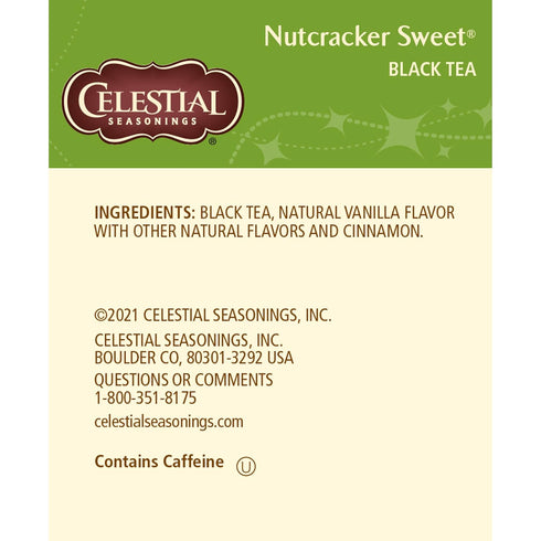 18 Count (Pack 6) Celestial Seasonings Black Tea, Nutcracker Sweet