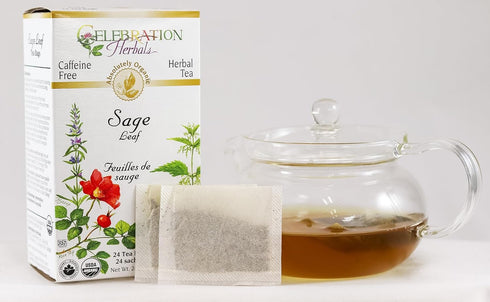 CELEBRATION HERBALS Sage Leaf Organic, 24 Bag, 0.02 Pound