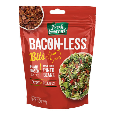 Fresh Gourmet Vegan Bacon-Less Bits - 3.5 oz Plant-Based Topping for Salads,