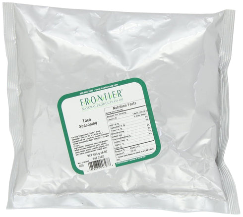 Frontier Co-op Salt-Free Taco Seasoning, 1-Pound Bulk Bag, Mexican-Inspired Spices