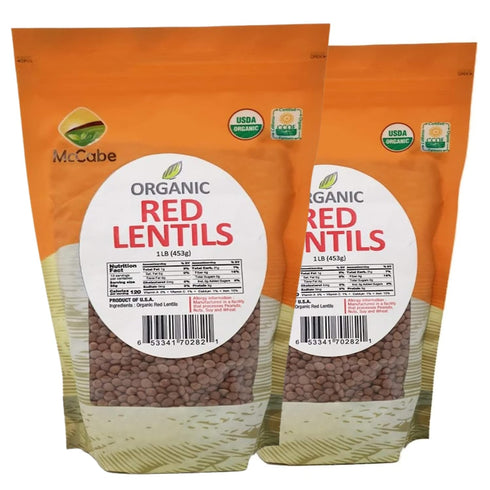 McCabe Organic Red Lentils - Red Lentils Dry | Rich with Fiber