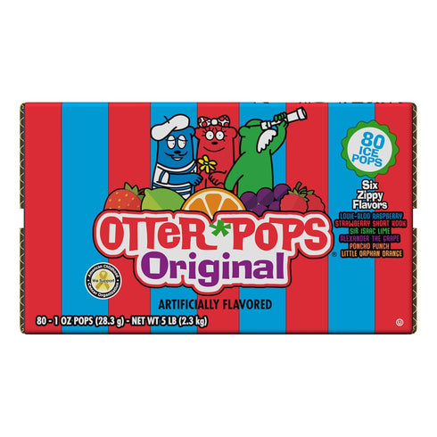 (80ct 1oz Otter Pops Freezer Bars, Ice Pops, Original Flavors - Bars)