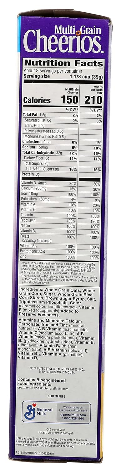 General Mills 12 , Cheerios Multi Grain, Ounce