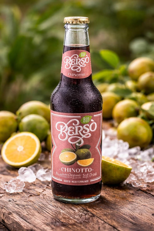 Berso 12-Pack Chinotto Italian Soda Authentic Sparkling Bitter Orange Soft Drink Classic Italian Citrus Beverage