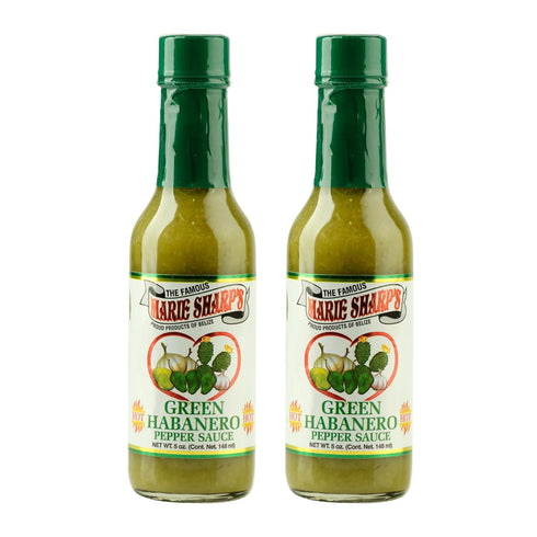 Marie Sharps Green Habanero Hot Pepper Sauce, 5 Oz MildMedium Heat| All-Natural