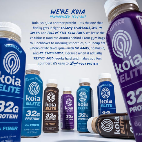 32g (12 Oz) Koia Elite - Cookies & Creme - Protein - Ready To Drink Plant Protein Shake - Low Sugar, Dairy Free, Gluten