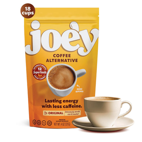 18 Joey Mushroom Coffee Alternative with Cacao Dandelion Root, and Chicory, Instant Mushroom Coffee Substitute
