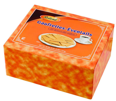 Roland Foods French Eventails, 45 Degree Fan Wafers, Sourced in the USA,