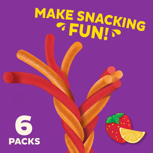 Pack, 12 Count, 7.68 oz Annie's Organic Sweet and Sour Fruit Twists, Strawberry Lemonade and Green Apple Fruit Flavored