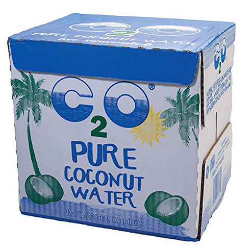 C2O 1 (Pack 6) Pure Coconut Water | Plant Based | Non-GMO | No Added Sugar | Essential Electrolytes | Liter