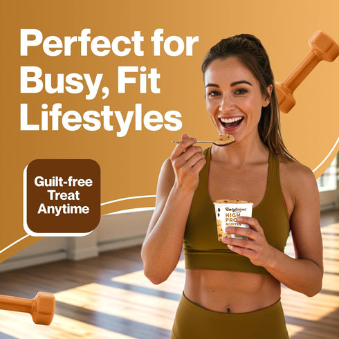 25g 16g-18g 2.32-2.75oz 12-Pack Bootylicious | Protein Muffin | Chocolate Lovers | Low Carb, Fiber, Low Glycimic Index