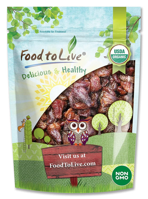 Food to Live- Organic Dried Strawberries, 2 Pounds Non-GMO, Kosher, Sweetened, Unsulfured,