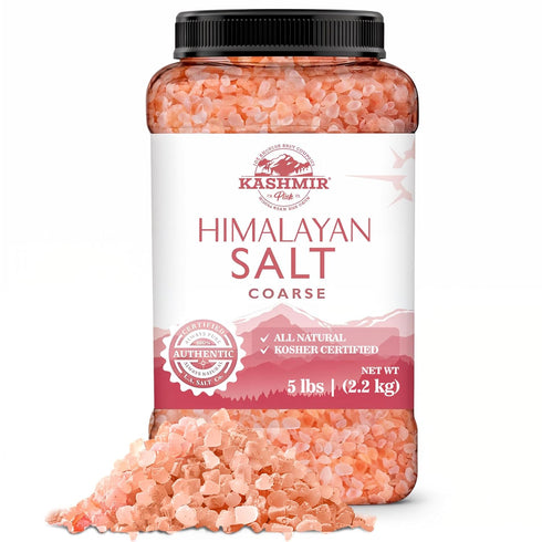 LA SALT CO Kashmir 5 Lbs Pink Himalayan Salt Bulk Jar, Coarse