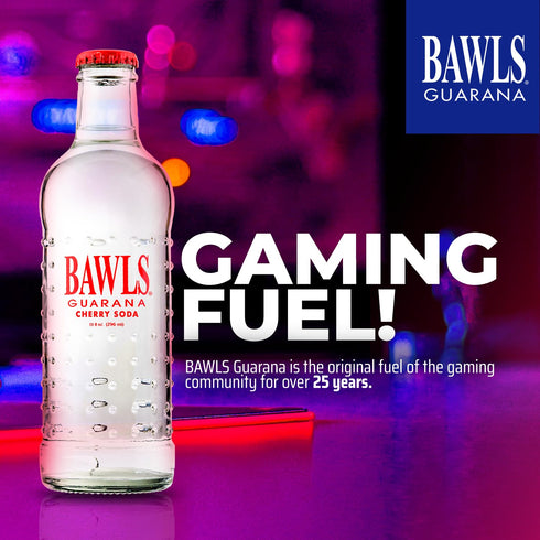 Bawls 10oz 12 Pack Guarana Cherry, Guarana Drink, Guarana Soda, Guarana Fueled Soda for Energy, High Energy Caffeinated