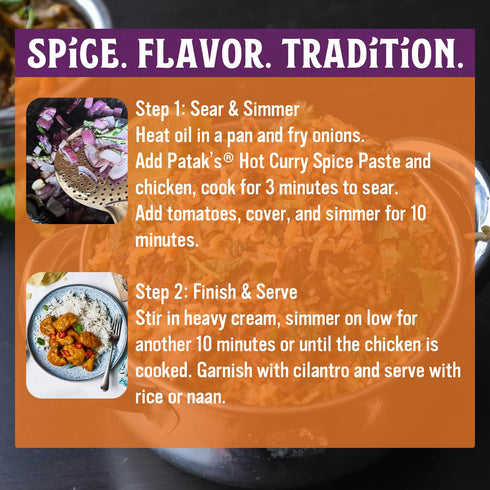 10oz (Pack 1) Pataks Hot Curry Spice Paste - Hot Indian Cooking Paste with Freshly Ground Spices - Ideal for Chicken