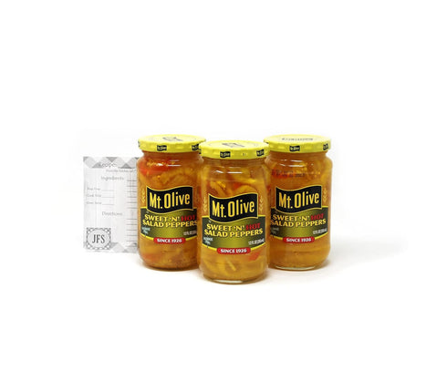 JFS Mt. Olive Sweet N Hot Salad Peppers, 12 FL Oz (355 ml),