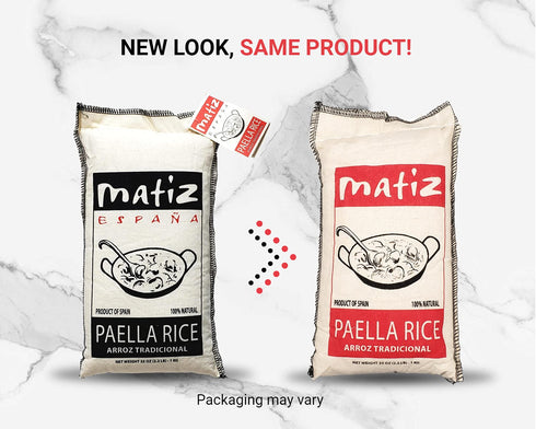 (1 2.2 lbs) Matiz Valenciano Paella Rice from Spain | Traditional Spanish Medium-Grain | Risotto, Arrs Negre, Seafood