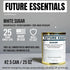 #2.5 25-Year 25 oz Future Essentials Canned White Granulated Sugar Nitrogen-Sealed Can of White Sugar for Long-Term