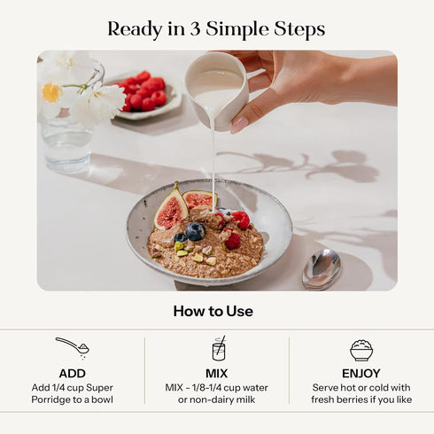 9 9 Kroma Super Porridge, Servings, Gluten Free, Chocho Plant Protein, Vegan Superfood Breakfast Cereal with Hemp