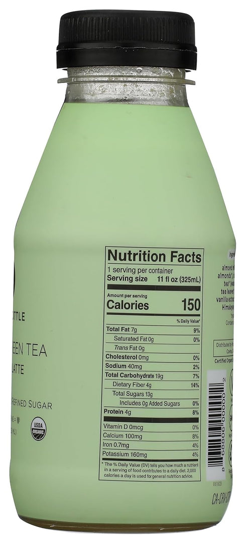 11 Oz Pop And Bottle, Lattee Almond Milk Matcha Green Tea Organic, Fl