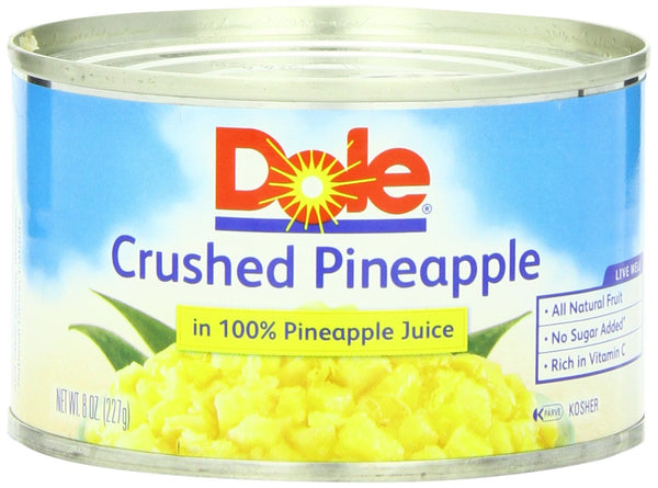 Dole Pineapple Crushed in Juice, 8-Ounce Cans (Pack of 24)