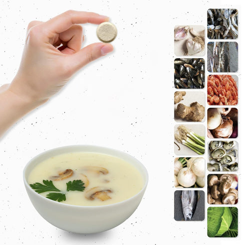 30 Tablets - Seoul Soup Secrets, Instant Korean Soup Tablet, Seafood Vegetable Stock Broth, Made in Korea