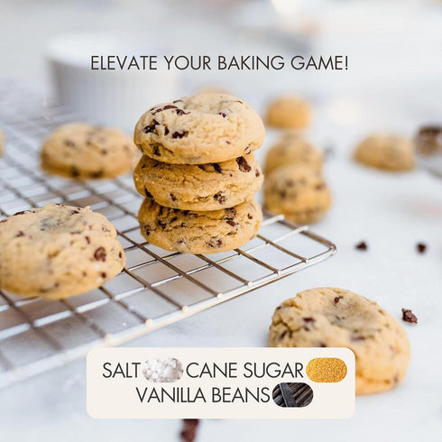 (19.5 AM VANILLA BAKING SALT | Universal Baking Salt | All-Natural Blend of Gourmet Flake Kosher Salt, Cane Sugar