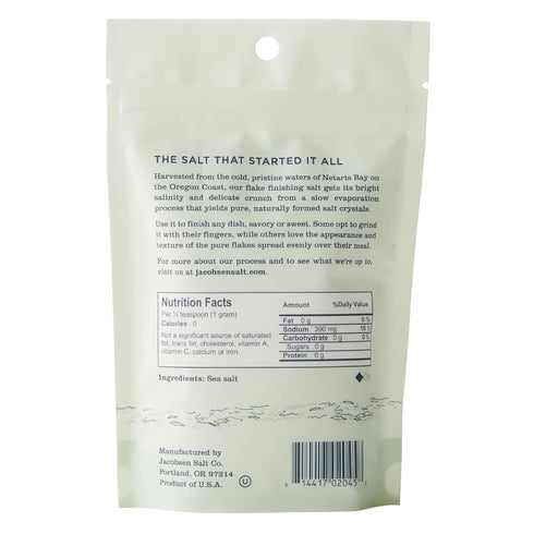 Jacobsen Salt Co. Pure Flake Sea Salt – Kosher, Coarse, Non-Iodized, Gourmet, 4oz Made in USA