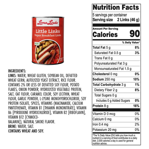 (15 oz.), 6 Pack) Loma Linda - Plant-Based Meats (Little Links